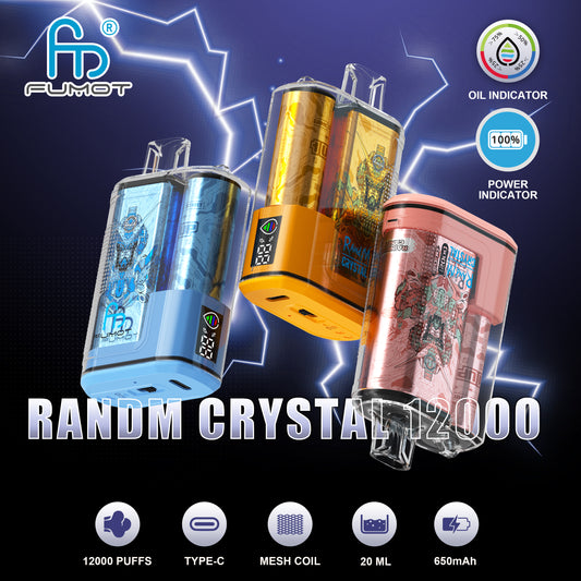 Surprise Blind box vape RandM Crystal 12000 Disposable Electronic Cigarette Devices Super Mystery box Smoke Random color e-cigarettes lucky Mixed flavors Rechargeable tobacco